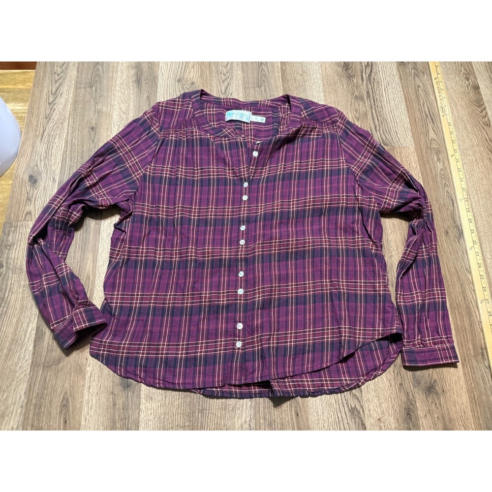Aventura Plaid Button-Down Shirt in Purple and Navy